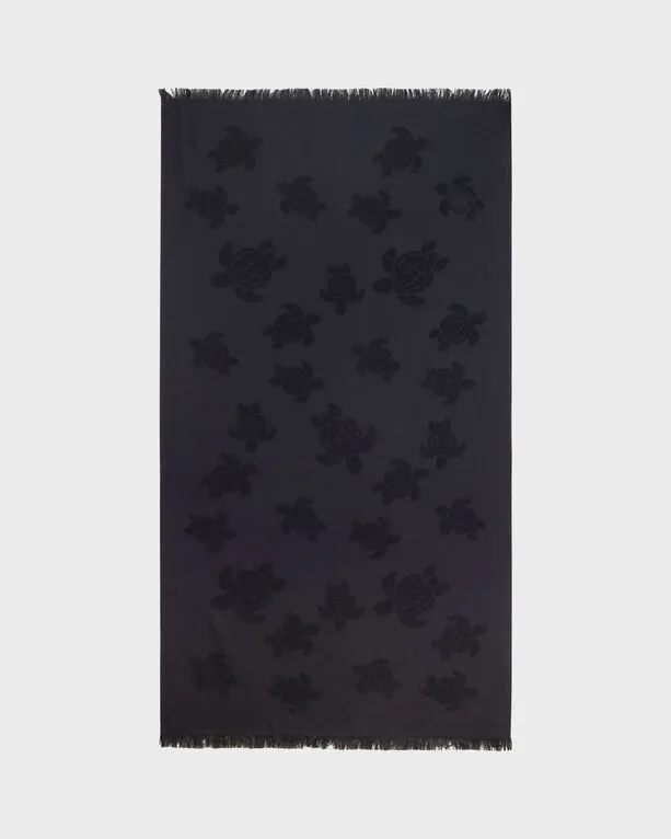 Vilebrequin - Strandtuch Aus Bio-baumwolle Schildkröten-jacquard - Strandtuch - Santah - Schwarz - Größe OSFA Vilebrequin - Strandtuch Aus Bio-baumwolle Schildkröten-jacquard - Strandtuch - Santah - Schwarz - Größe OSFA