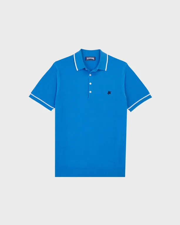 Vilebrequin - Solid Polohemd Aus Baumwollstrick Für Herren - Polohemd - Pezou - Blau - Größe S Vilebrequin - Solid Polohemd Aus Baumwollstrick Für Herren - Polohemd - Pezou - Blau - Größe S