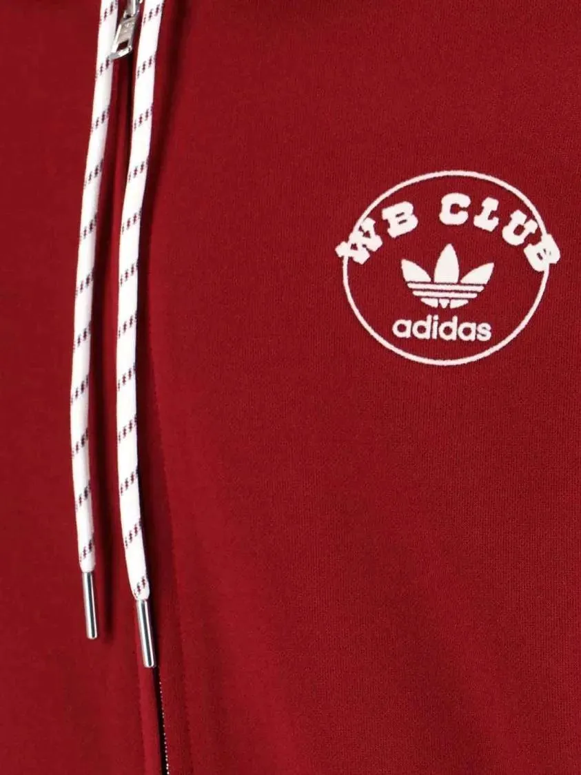 ADIDAS X WALES BONNER - Bordeaux Cotton Blend Zip-Up Hoodie - Größe S - rot – Bild 4