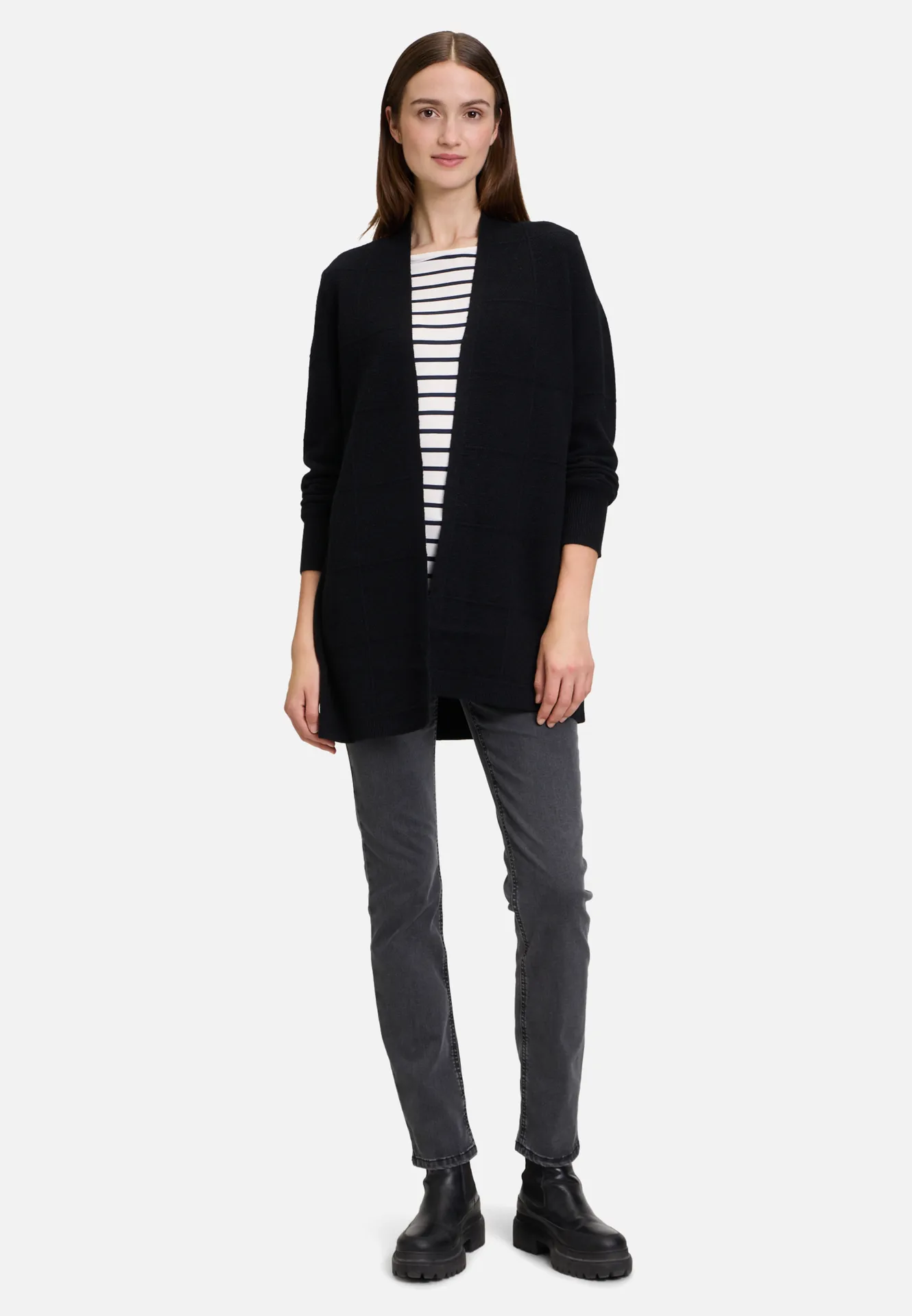 Longstrickjacke mit Struktur – Bild 2