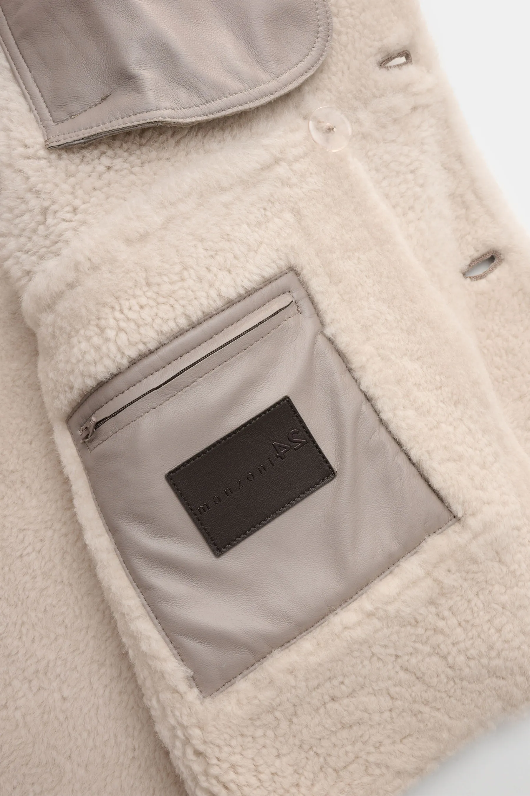 Manzoni 24 - Herren - Lammfelljacke hellgrau – Bild 6