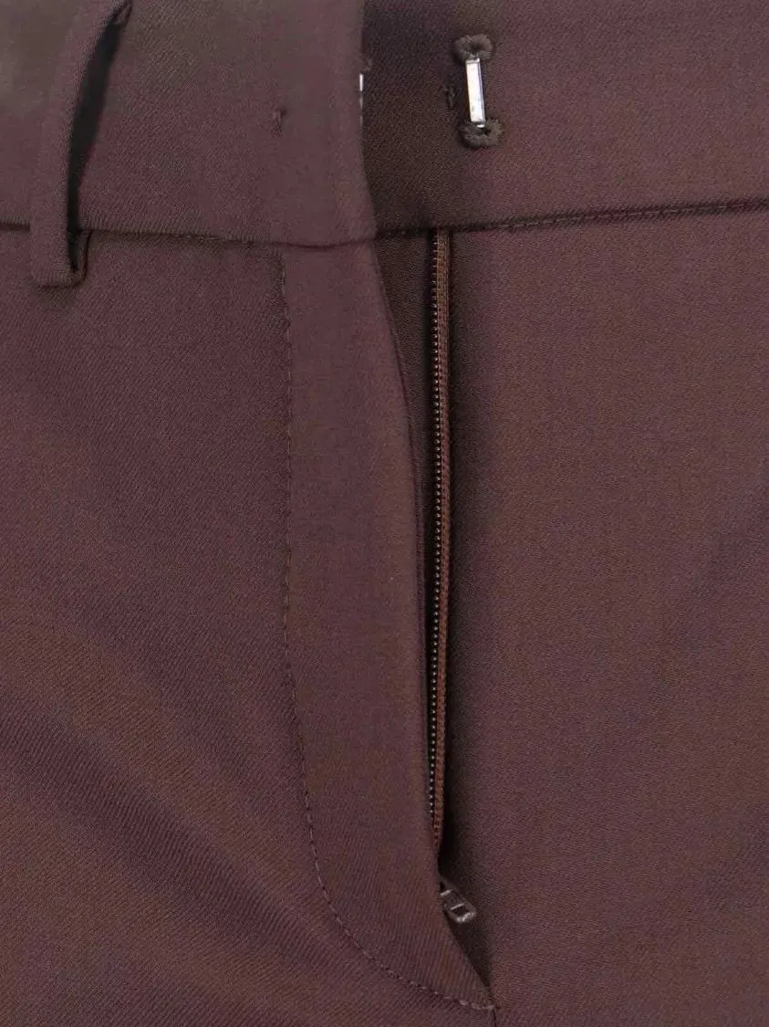 Incotex - Straight-Leg Trousers With Medium-Rise Waist And T - Größe 38 - braun – Bild 3