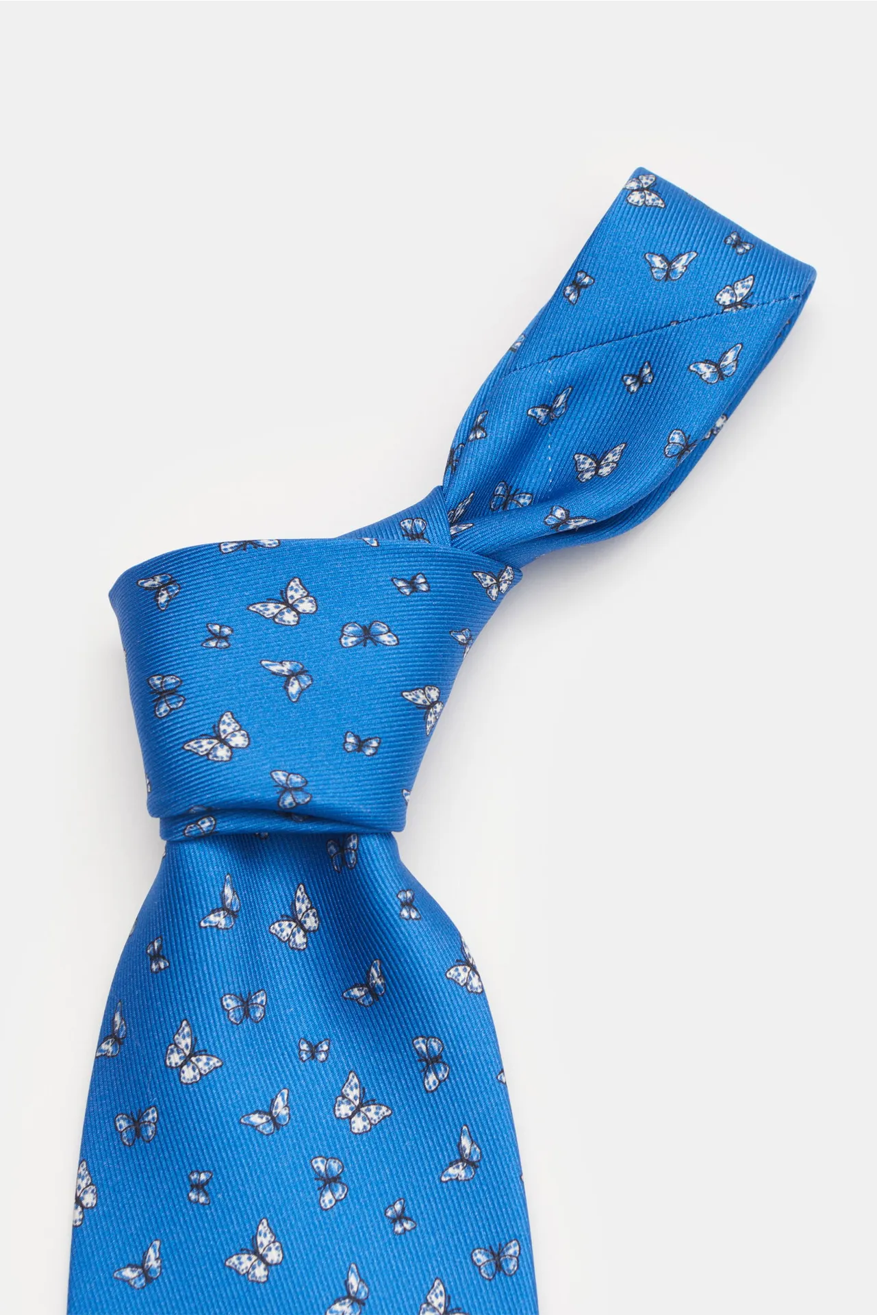 Eddy Monetti - Herren - Seidenkrawatte blau/offwhite gemustert – Bild 3