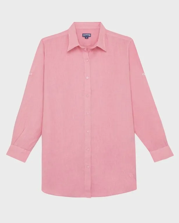 Vilebrequin - Solid Hemdkleid Aus Leinen Für Damen - Kleid - Fragance - Rosa - Größe S Vilebrequin - Solid Hemdkleid Aus Leinen Für Damen - Kleid - Fragance - Rosa - Größe S