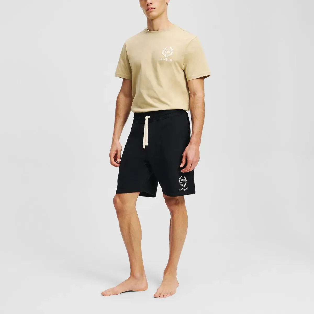 Karl Lagerfeld - HOTEL KARL LOUNGEWEAR SWEATSHORTS Shorts - Größe XXL - schwarz – Bild 4