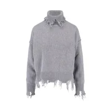 Seafarer - "Stella" Virgin Wool Sweater – Grey - Größe L - grau Seafarer - "Stella" Virgin Wool Sweater – Grey - Größe L - grau