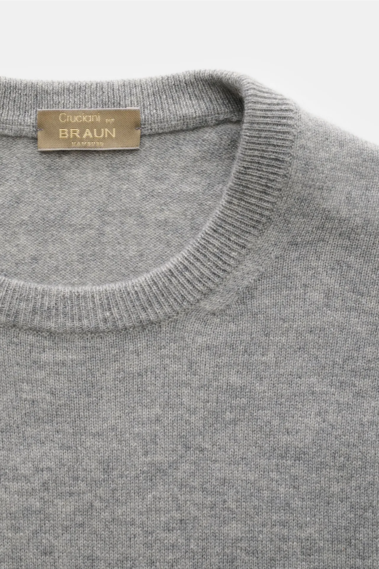 Cruciani - Herren - Cashmere Rundhalspullover grau meliert – Bild 2