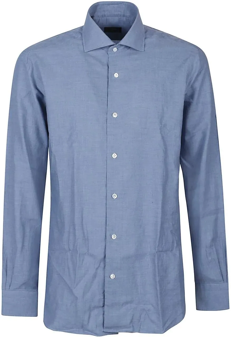 Barba Napoli - Long Sleeve Neck Shirt Blue - Größe 42 - blau Barba Napoli - Long Sleeve Neck Shirt Blue - Größe 42 - blau