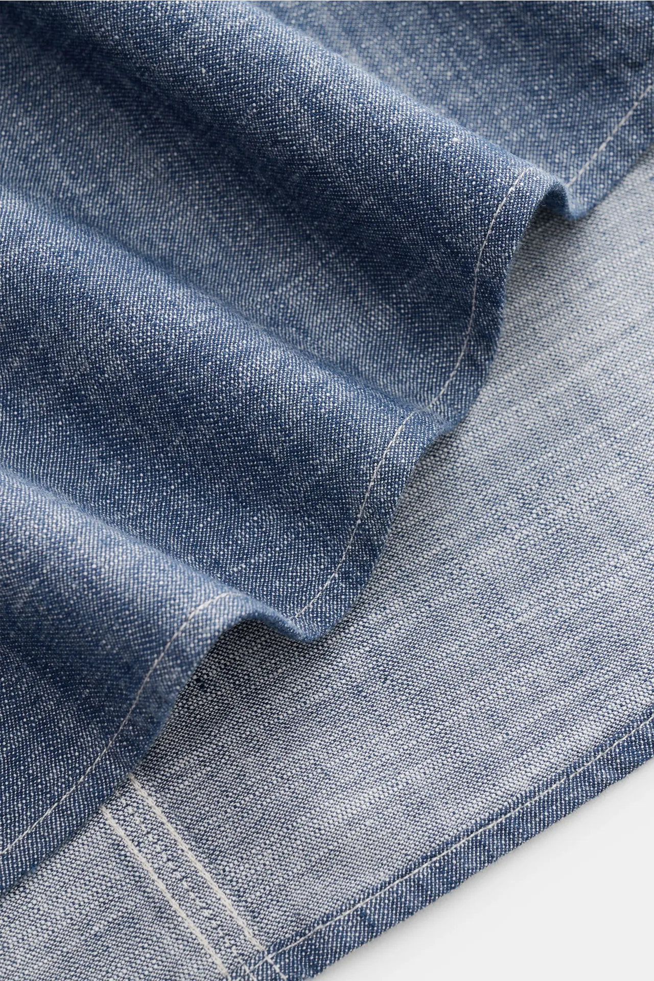 Closed - Herren - Chambray-Hemd schmaler Kragen graublau – Bild 4