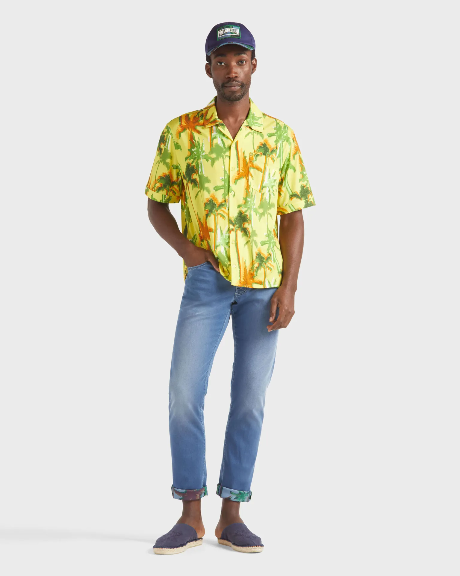 Vilebrequin - Palms Offset Denimhose Mit 5-taschen-design Für Herren - Jeanshose - Gbetta18 - Blau - Größe 30 – Bild 5