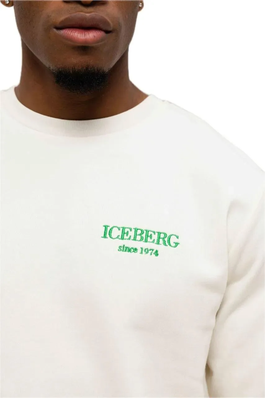 Iceberg - Sweater Small Branding Off White - Größe L - weiß – Bild 2