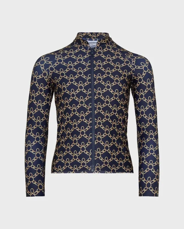 Vilebrequin - Langärmeliger Turtles Chain Rashguard Mit Reißverschluss Für Jungen - Rashguard - Ginko-zy - Blau - Größe 8 Vilebrequin - Langärmeliger Turtles Chain Rashguard Mit Reißverschluss Für Jungen - Rashguard - Ginko-zy - Blau - Größe 8