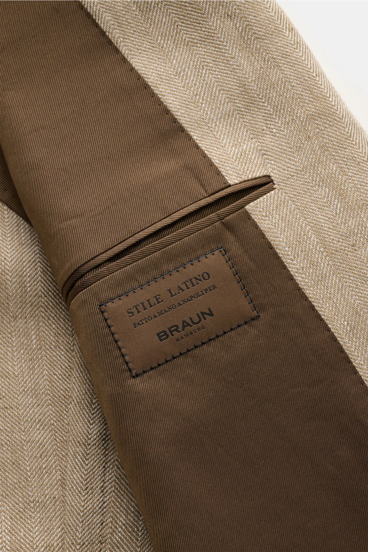 Stile Latino - Herren - Sakko 'Vincenzo' beige gemustert – Bild 4