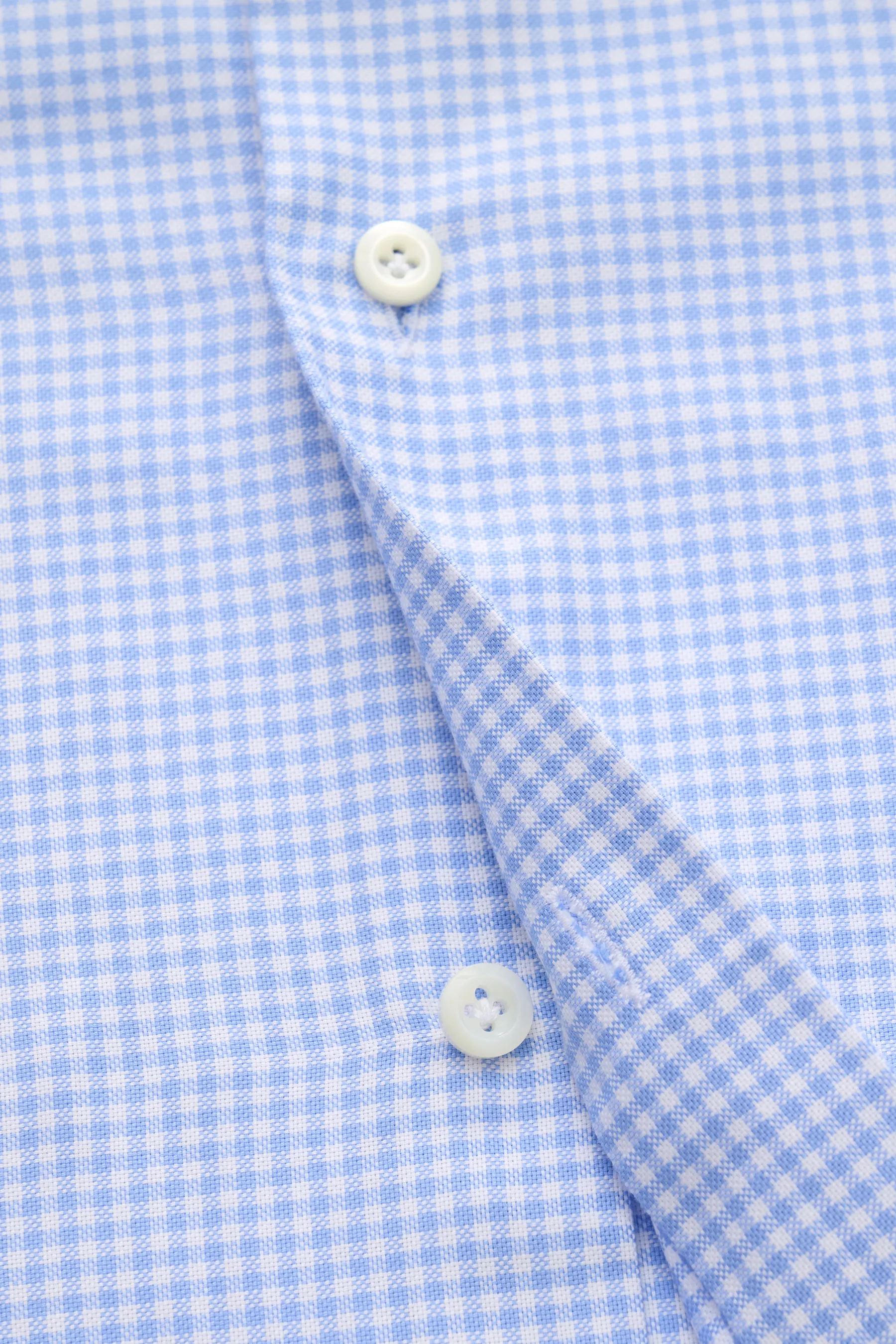 Giampaolo - Herren - Casual Hemd Haifisch-Kragen blau/weiß kariert – Bild 5