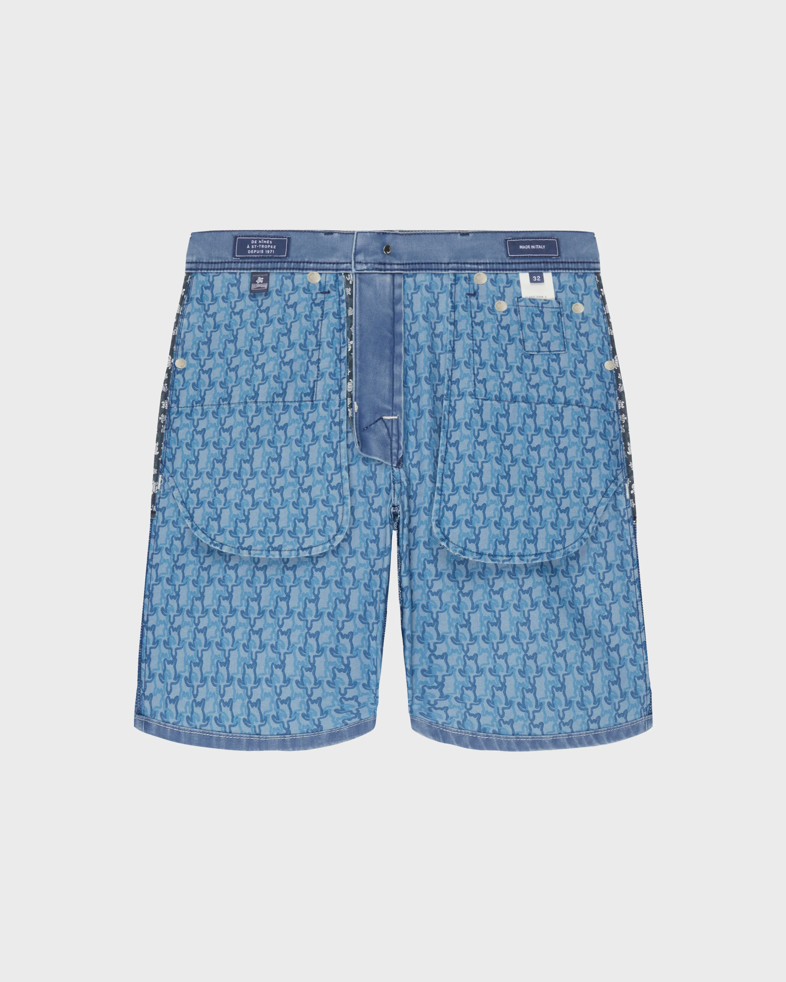 Vilebrequin - Turtles Net Denim-bermudashorts Für Herren - Bermuda - Garonne - Blau - Größe 30 – Bild 6