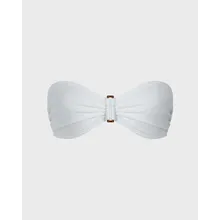 Vilebrequin - Shiny Stretch Solid Bandeau-bikinioberteil Für Damen - Bademode - Lune - Weiss - Größe M Vilebrequin - Shiny Stretch Solid Bandeau-bikinioberteil Für Damen - Bademode - Lune - Weiss - Größe M