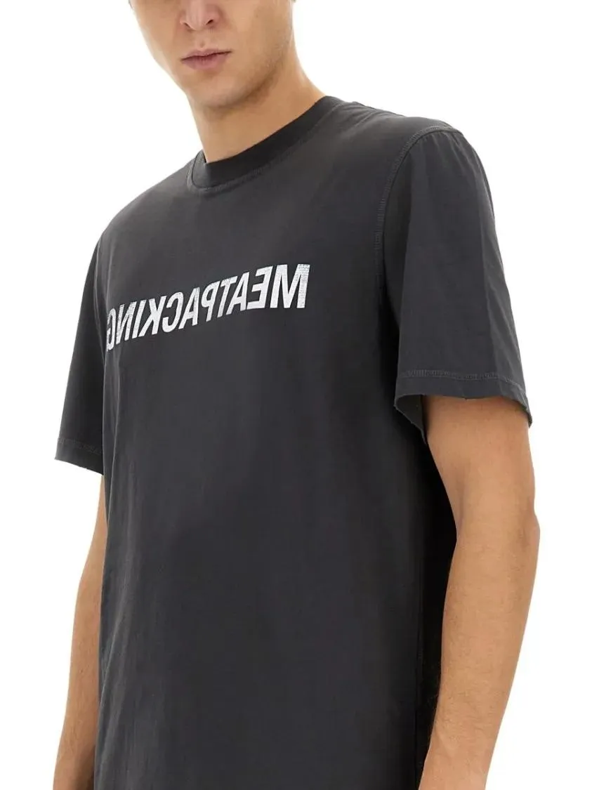 Helmut Lang - "Meatpacking" T-Shirt - Größe L - schwarz – Bild 2