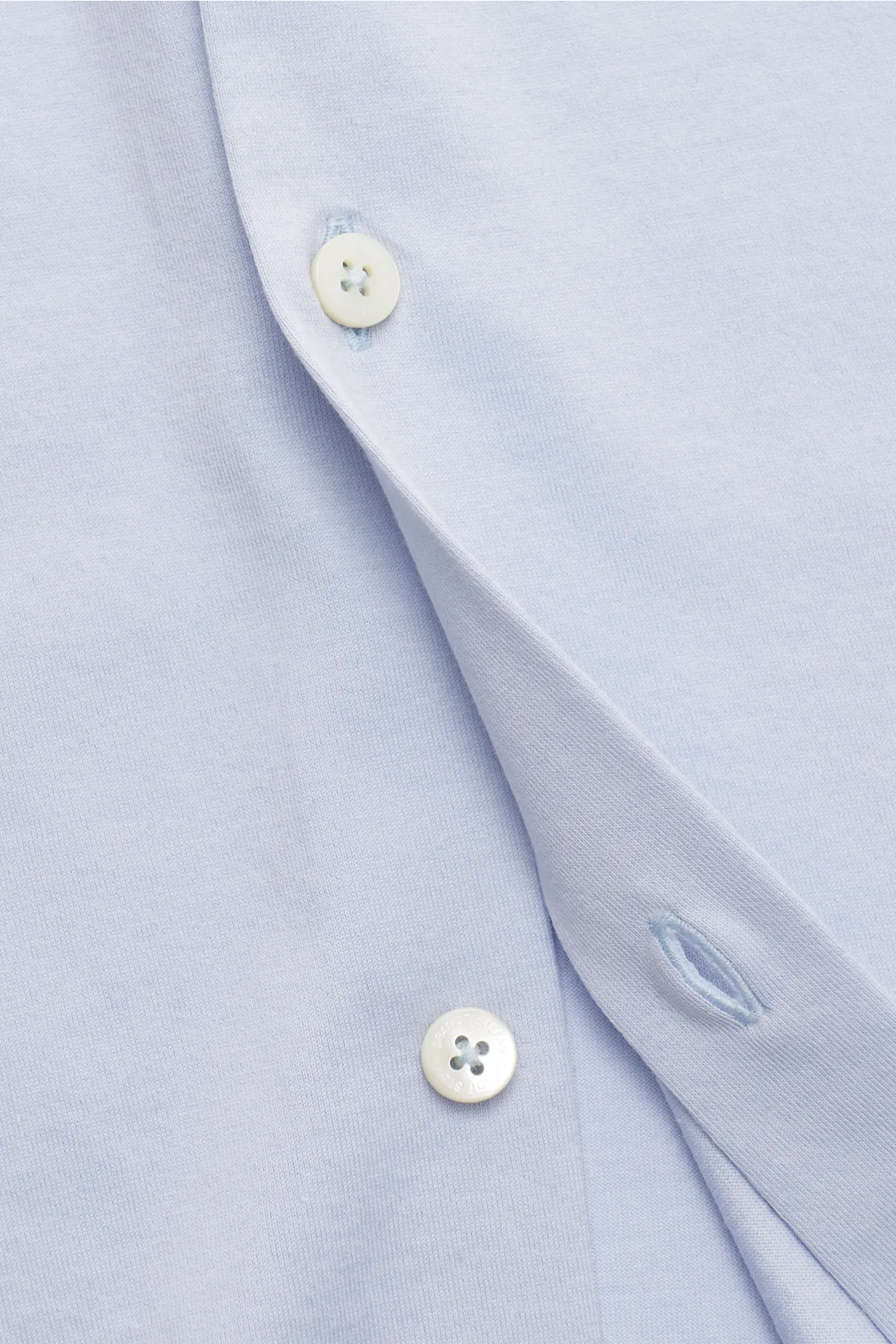 Stefan Brandt - Herren - Jersey-Hemd 'Otis' Haifisch-Kragen hellblau – Bild 4
