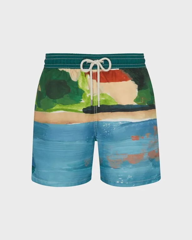 Vilebrequin - 360 Landscape Badeshorts Für Herren – Vilebrequin X Highsnobiety - Bademode - Moorea - Blau - Größe L Vilebrequin - 360 Landscape Badeshorts Für Herren – Vilebrequin X Highsnobiety - Bademode - Moorea - Blau - Größe L