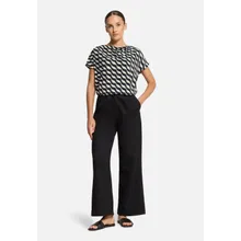 Printshirt mit Wasserfallausschnitt