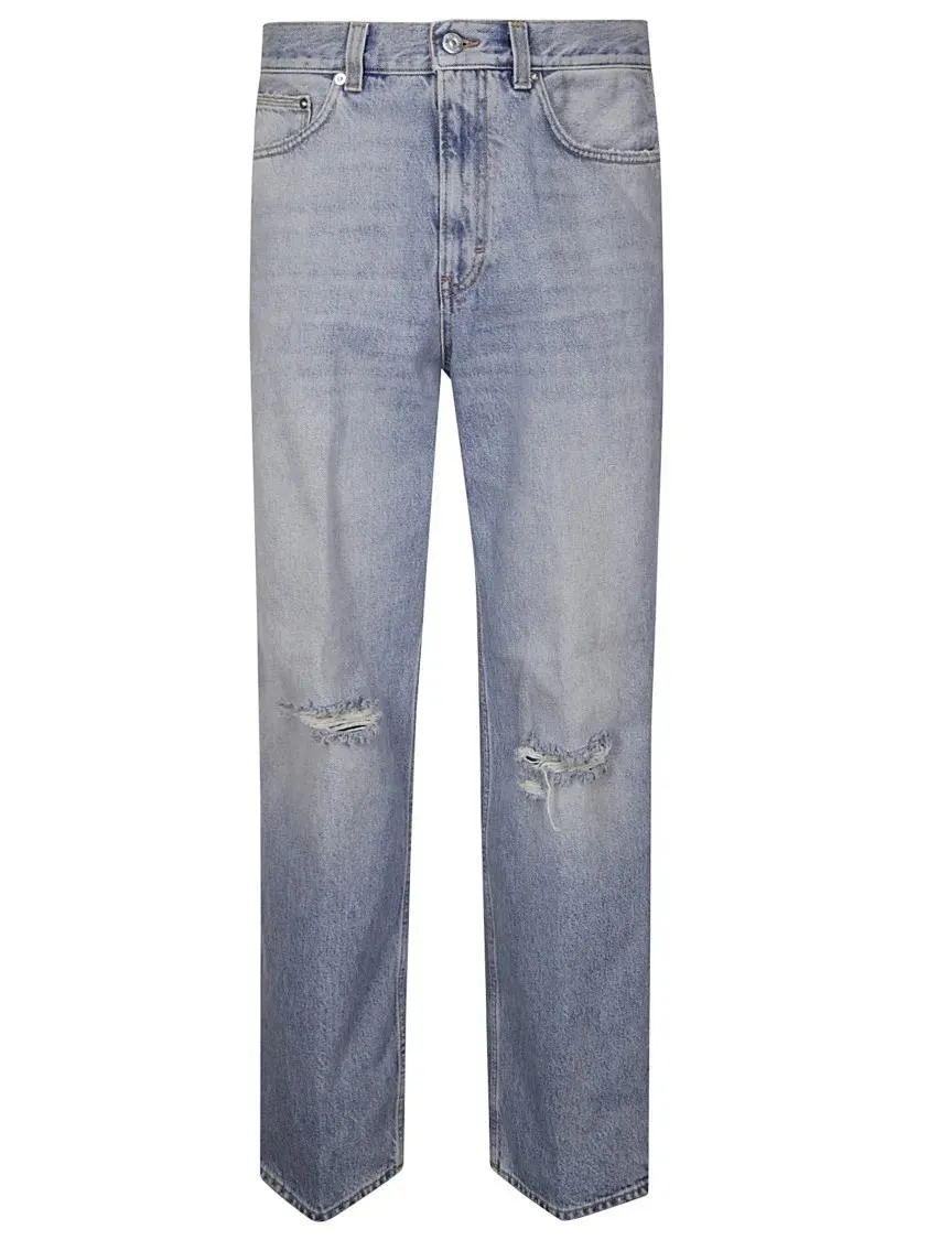 Haikure - Light-Wash Denim Jeans With Distressed Knee Detail - Größe 32 - blau Haikure - Light-Wash Denim Jeans With Distressed Knee Detail - Größe 32 - blau