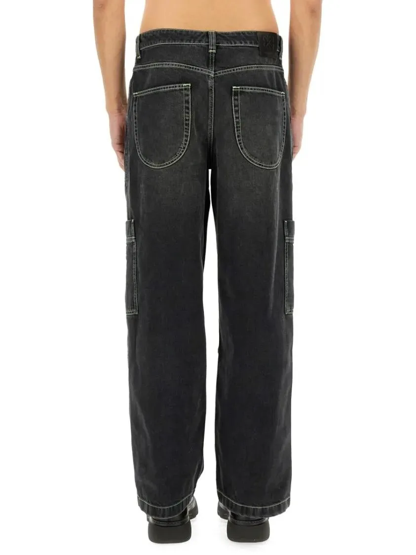 Off-White - Relaxed Fit Cargo Jeans - Größe 32 - schwarz – Bild 3