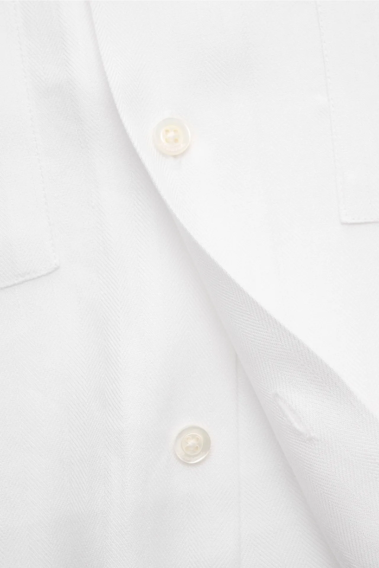 Marco Pescarolo - Herren - Kurzarmhemd Kubanischer Kragen weiß – Bild 5