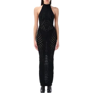 Misbhv - Mesh Halter Long Dress Black - Größe XS/S - schwarz Misbhv - Mesh Halter Long Dress Black - Größe XS/S - schwarz