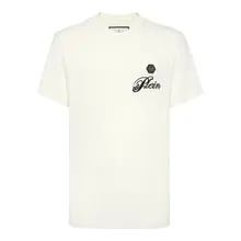 Philipp Plein - T-Shirt Rundhalsausschnitt Ss Signature - Größe XL - weiß Philipp Plein - T-Shirt Rundhalsausschnitt Ss Signature - Größe XL - weiß