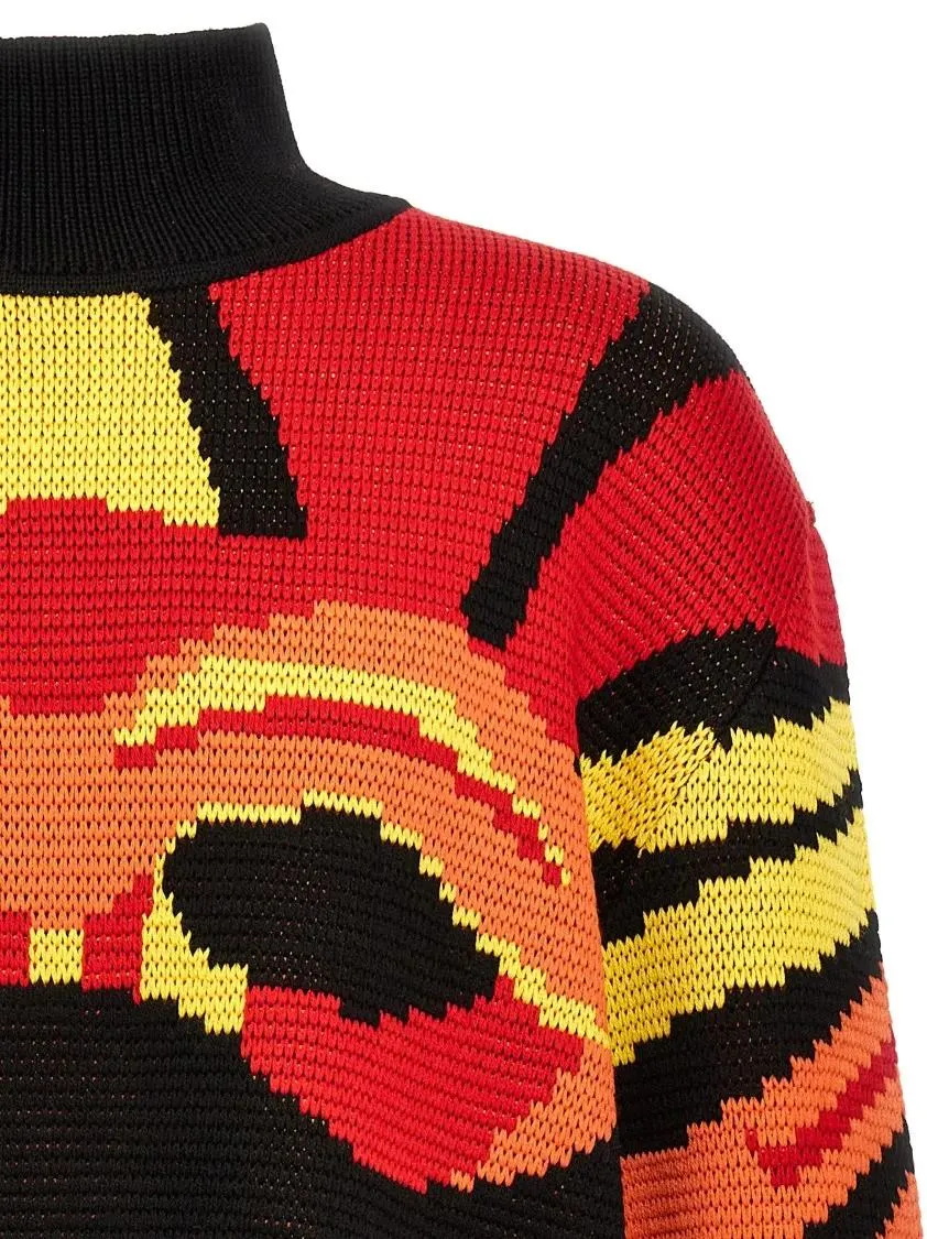 Blumarine - Jacquard Wool Sweater Featuring Bold Tiger Graphic - Größe S - bunt – Bild 3