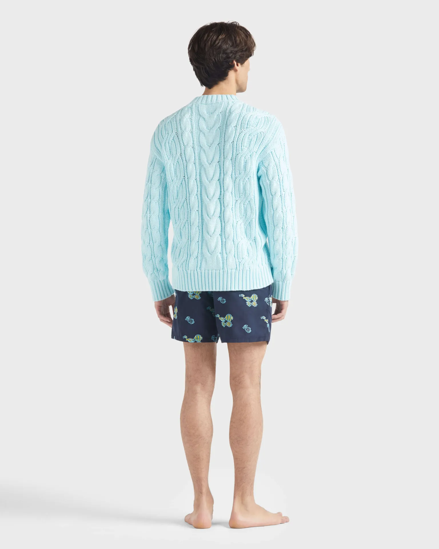 Vilebrequin - Herren Zopfmuster-baumwollpullover - Pullover - Philippe - Blau - Größe L – Bild 4