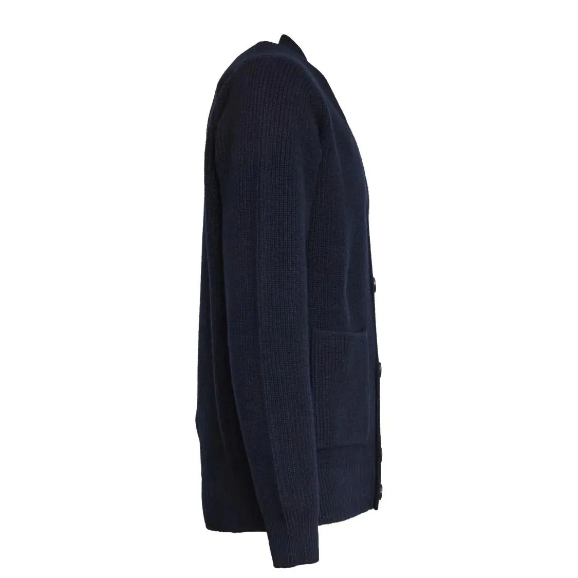 FILIPPO DE LAURENTIIS - English Rib Knit Cardigan With Button Closure - Größe 48 - blau – Bild 2