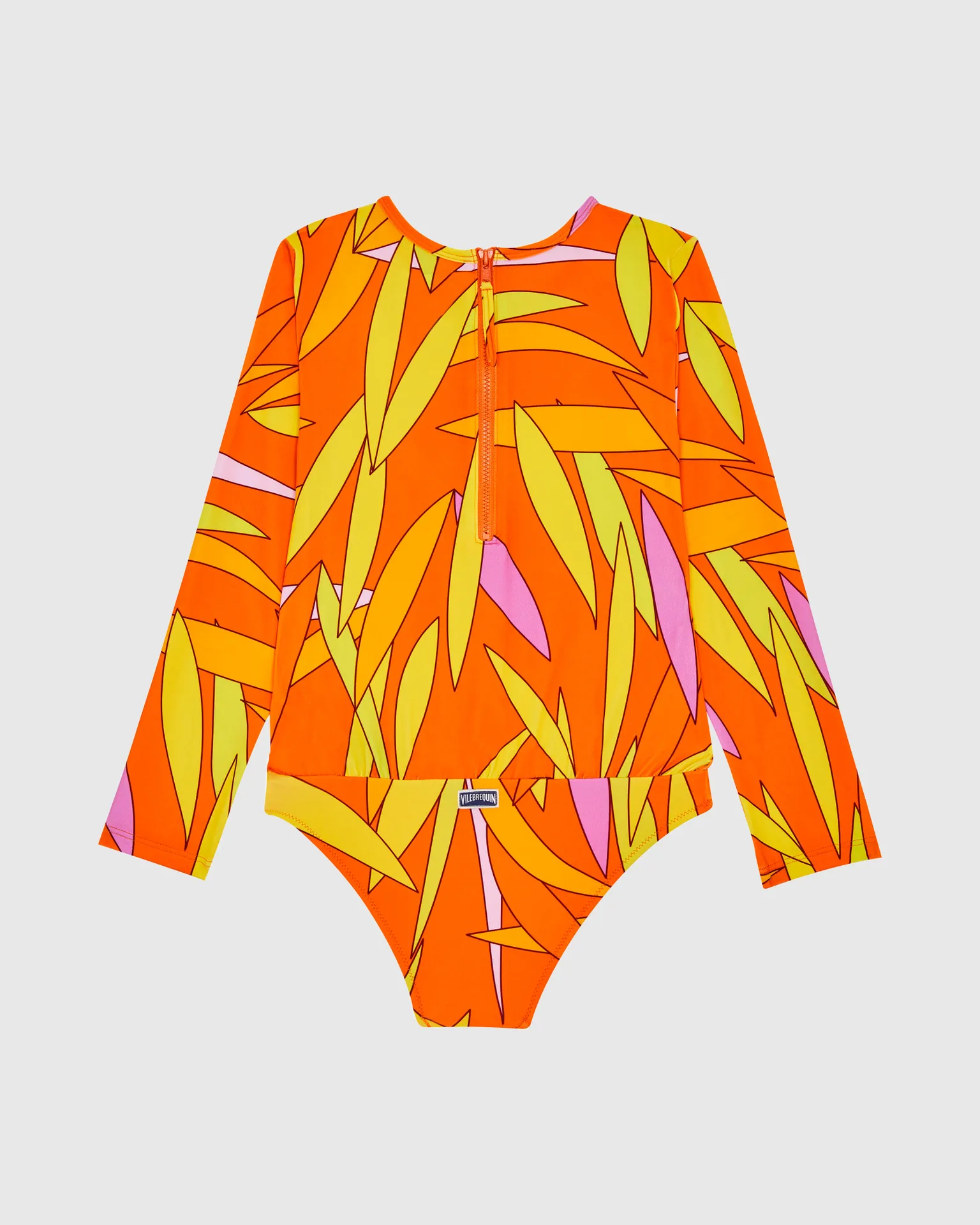 Vilebrequin - Madrague Rashguard-badeanzug Mit Reißverschluss Für Mädchen - Rashguard - Galaxy - Orange - Größe 10 – Bild 2