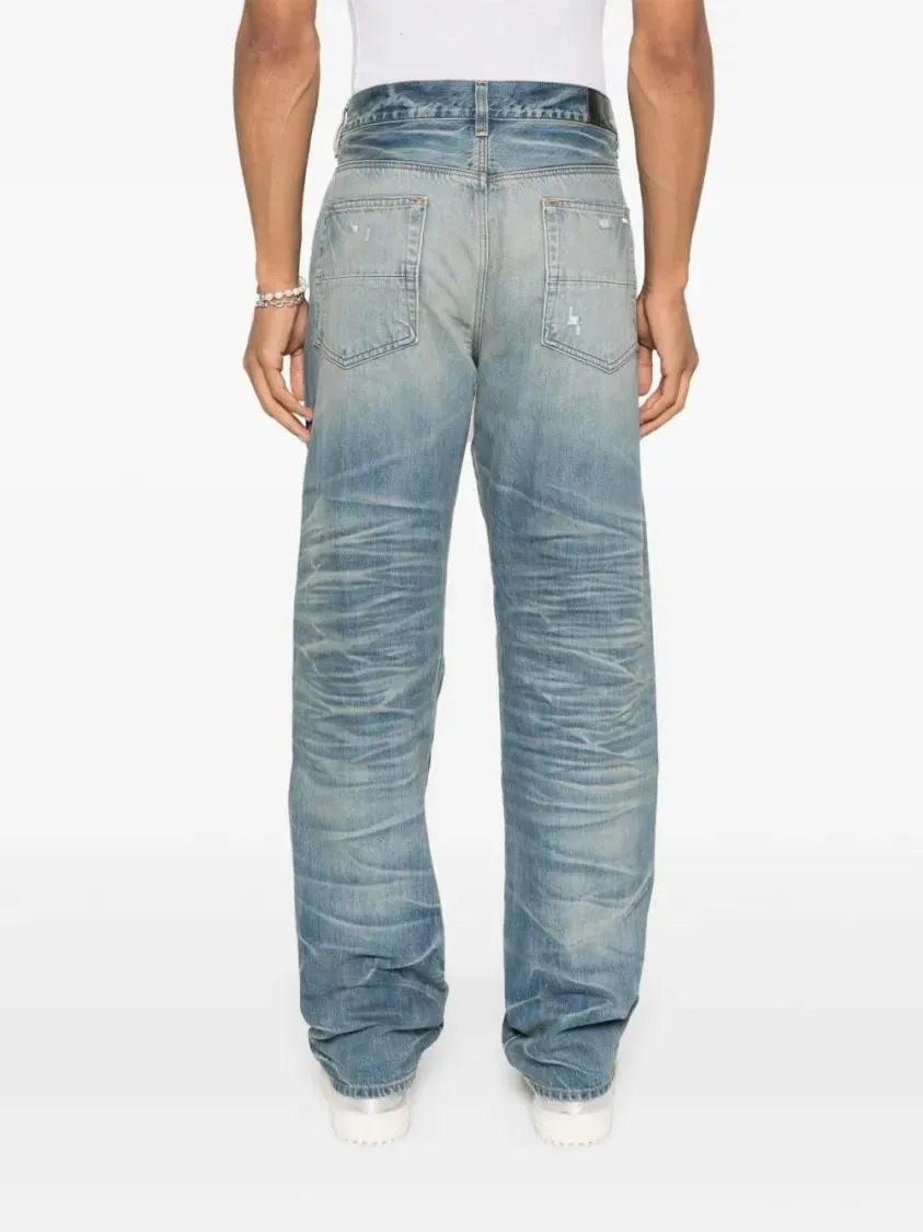 Amiri - Relaxed Fit Blue Denim Jeans - Größe 33 - blue – Bild 2