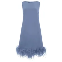 Apart - Kleid mit Federn - Größe 38 - blau Apart - Kleid mit Federn - Größe 38 - blau