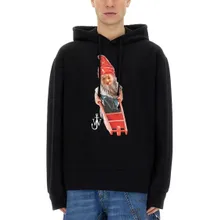 J.W.Anderson - "Gnome" Hooded Sweatshirt - Größe L - schwarz J.W.Anderson - "Gnome" Hooded Sweatshirt - Größe L - schwarz