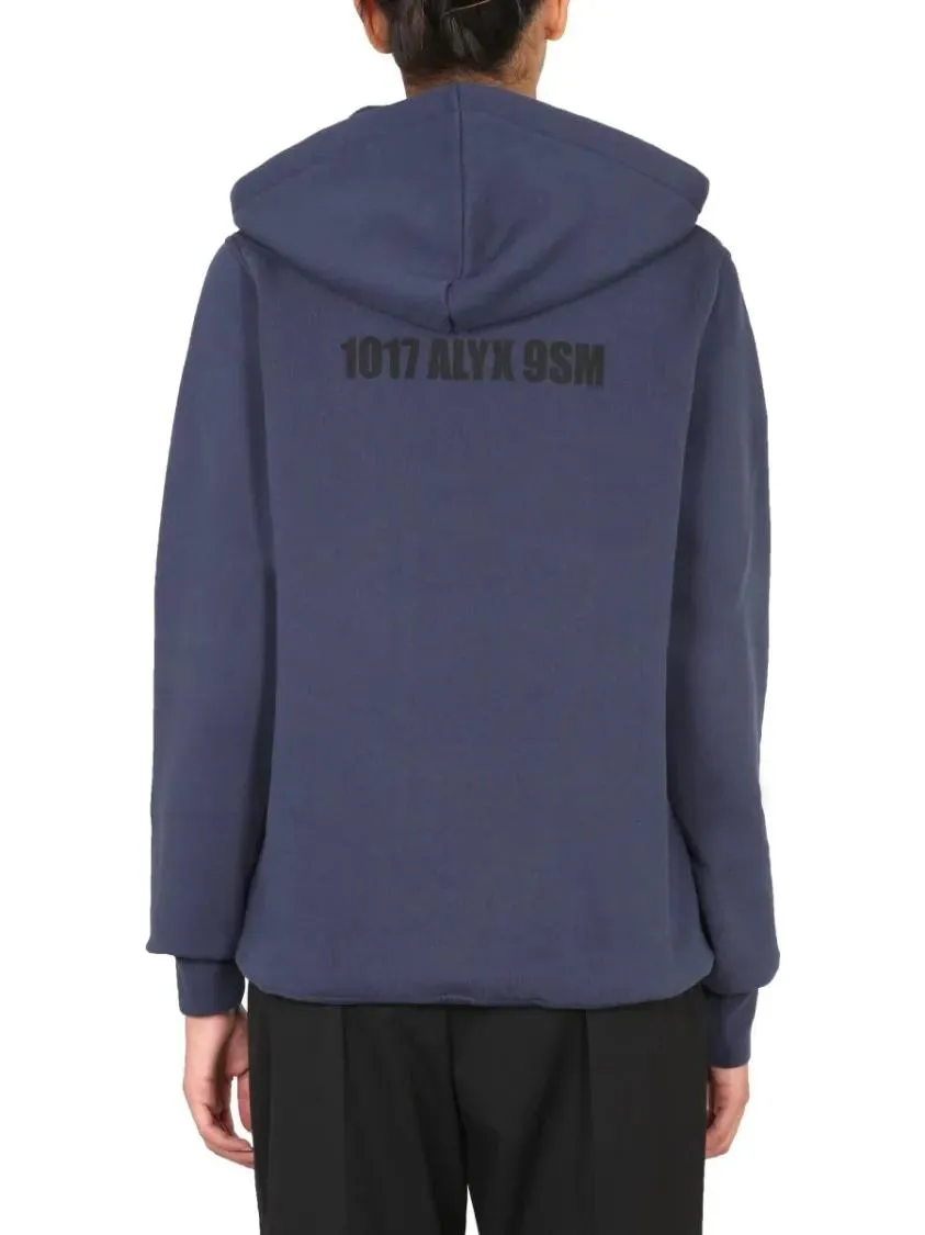 1017 Alyx 9Sm - Relaxed-Fit Hoodie With Drawstring Hood - Größe XS - grau – Bild 3