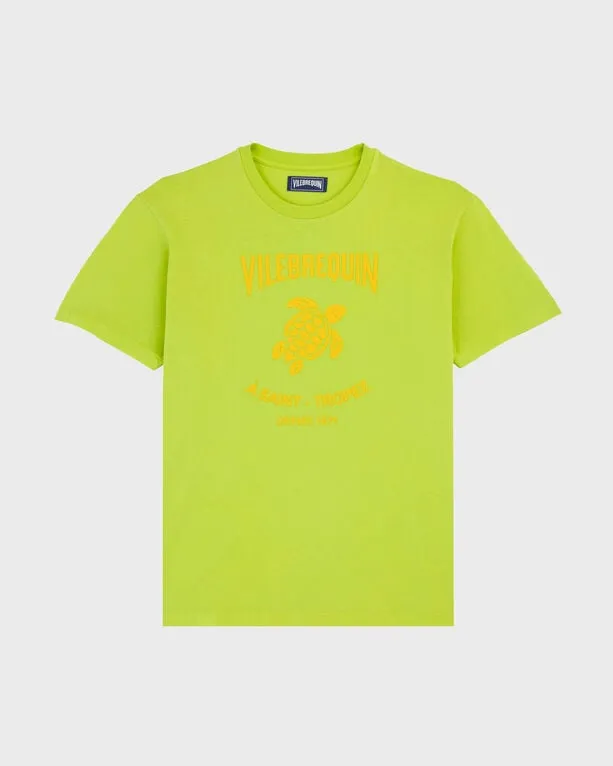 Vilebrequin - Gomy Baumwoll-t-shirt Mit Aufgedrucktem Logo Für Herren - T-shirt - Portisol - Grün - Größe S Vilebrequin - Gomy Baumwoll-t-shirt Mit Aufgedrucktem Logo Für Herren - T-shirt - Portisol - Grün - Größe S