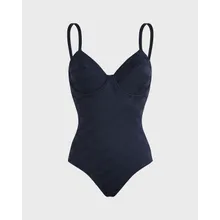 Vilebrequin - Turtle Monogram Jacquard Badeanzug Mit Bügeln Für Damen - Bademode - Leonita - Blau - Größe M Vilebrequin - Turtle Monogram Jacquard Badeanzug Mit Bügeln Für Damen - Bademode - Leonita - Blau - Größe M