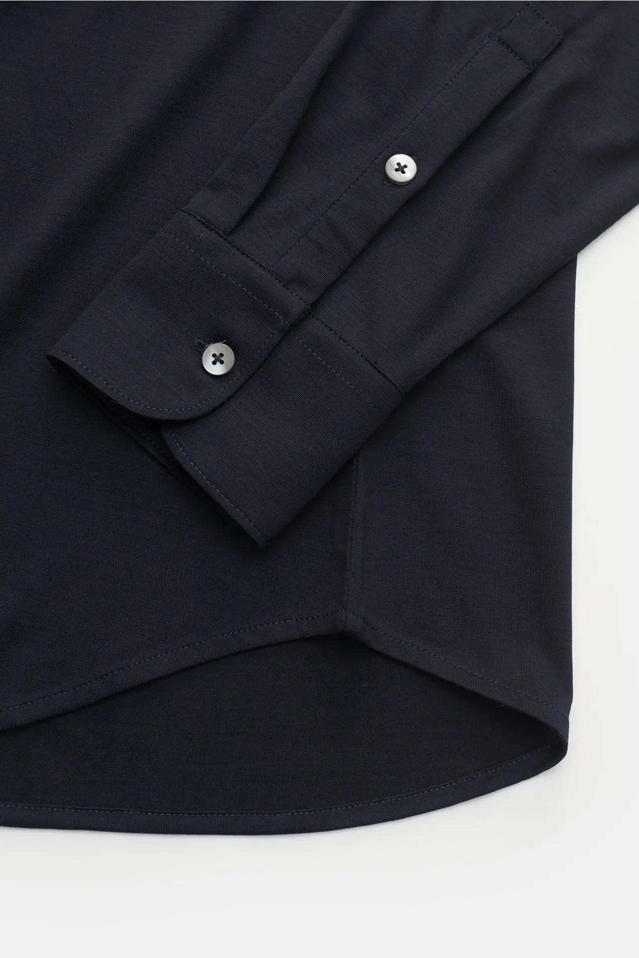 Stefan Brandt - Herren - Jersey-Hemd 'Otis' Haifisch-Kragen navy – Bild 3