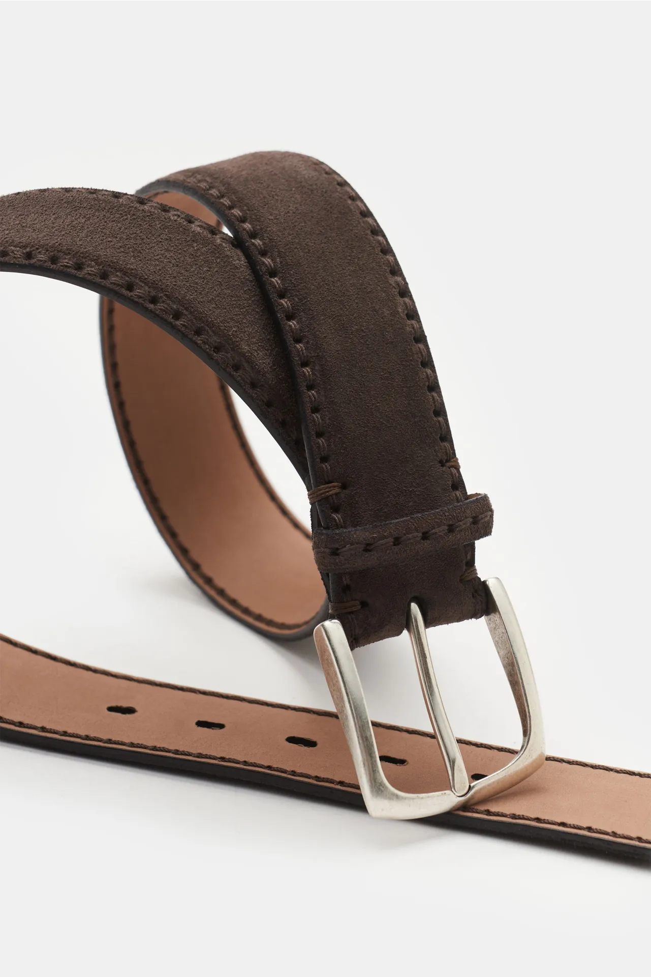 Fausto Colato - Herren - Gürtel Antilopenleder dunkelbraun – Bild 2