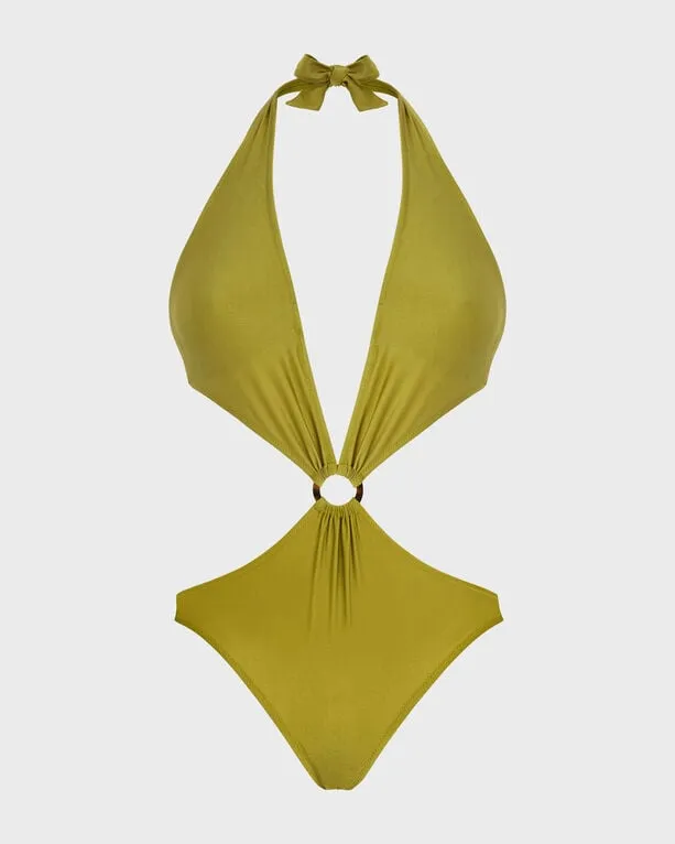 Vilebrequin - Shiny Solid Stretch Trikini Für Damen - Bademode - Fresh - Grün - Größe XL Vilebrequin - Shiny Solid Stretch Trikini Für Damen - Bademode - Fresh - Grün - Größe XL