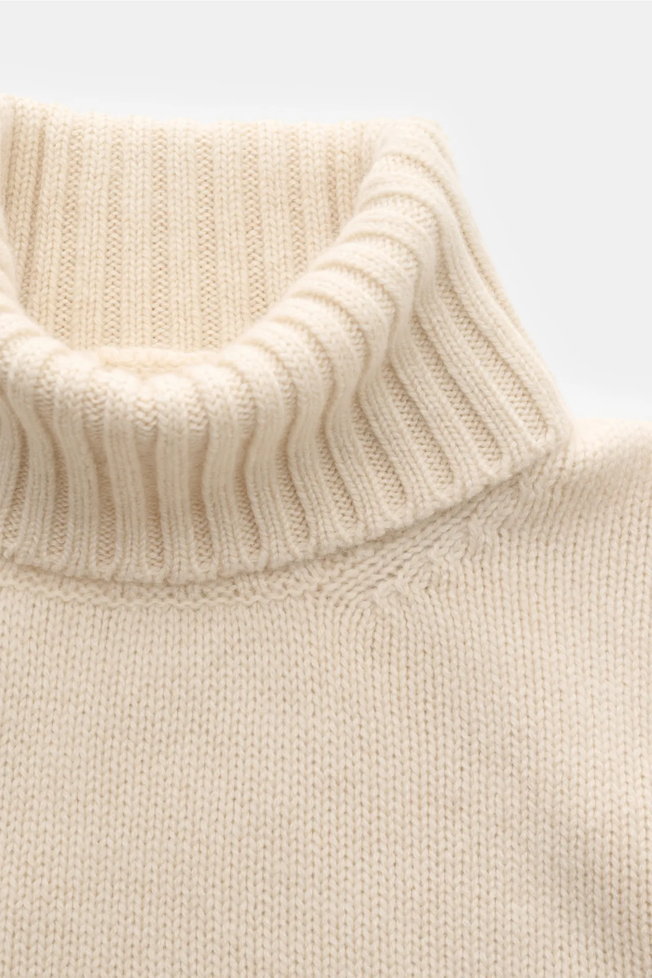 Fedeli - Herren - Cashmere Rollkragenpullover creme – Bild 2