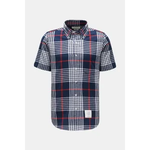 Thom Browne - Herren - Kurzarmhemd Button-Bown-Kragen navy/weiß/rot kariert Thom Browne - Herren - Kurzarmhemd Button-Bown-Kragen navy/weiß/rot kariert