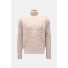 04651/ A trip in a bag - Herren - Rollkragenpullover %27Mouline Cable Turtle%27 altrosa meliert 04651/ A trip in a bag - Herren - Rollkragenpullover %27Mouline Cable Turtle%27 altrosa meliert