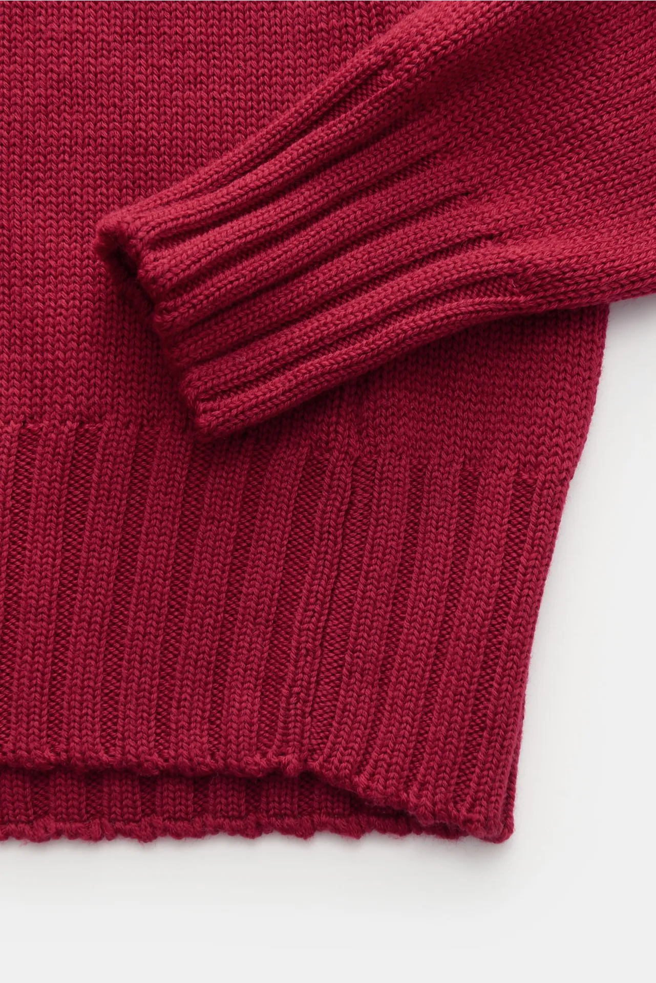 Hindustrie - Herren - Merino Rollkragenpullover rot – Bild 3