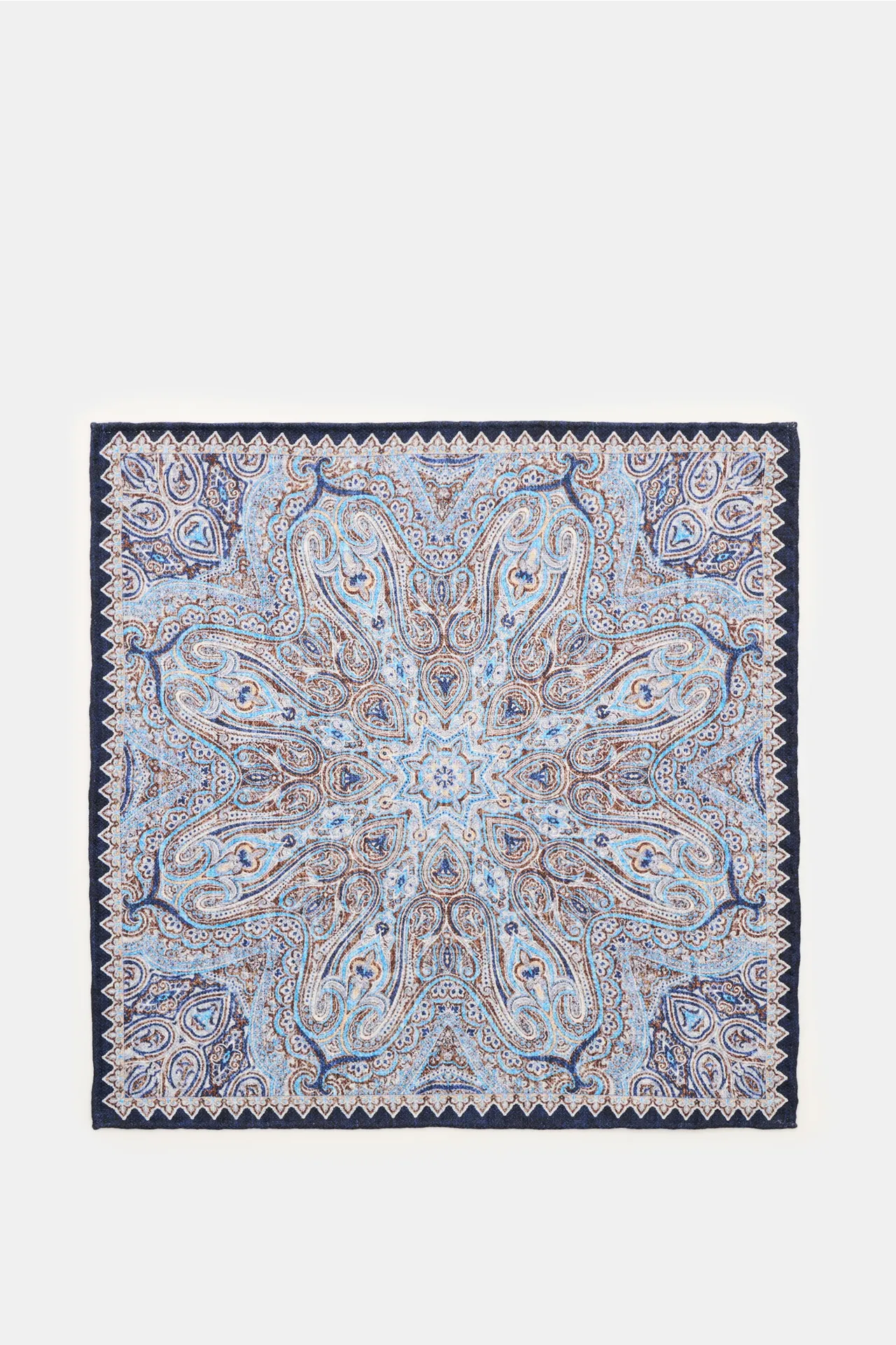 Rosi Collection - Herren - Einstecktuch 'Easy' navy/blau/weiß gemustert – Bild 2