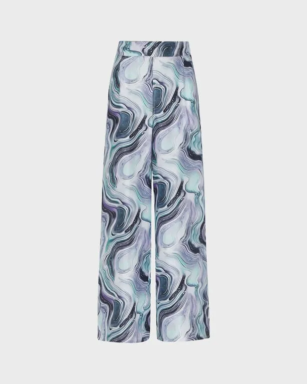 Vilebrequin - Marble Seidenhose Mit Weitem Bein Für Damen - Hose - Ling - Weiss - Größe L Vilebrequin - Marble Seidenhose Mit Weitem Bein Für Damen - Hose - Ling - Weiss - Größe L