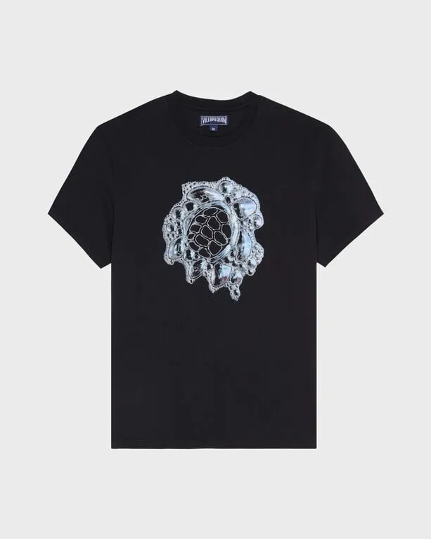 Vilebrequin - Bubble Turtle 3d Oversized-t-shirt Aus Bio-baumwolle Für Herren - T-shirt - Tareck - Schwarz - Größe M Vilebrequin - Bubble Turtle 3d Oversized-t-shirt Aus Bio-baumwolle Für Herren - T-shirt - Tareck - Schwarz - Größe M