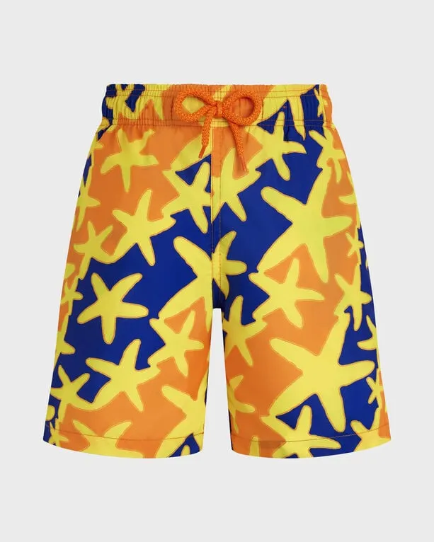 Vilebrequin - Ultraleichte Und Verstaubare Starlight Badeshorts Für Jungen - Bademode - Jihin - Orange - Größe 12 Vilebrequin - Ultraleichte Und Verstaubare Starlight Badeshorts Für Jungen - Bademode - Jihin - Orange - Größe 12